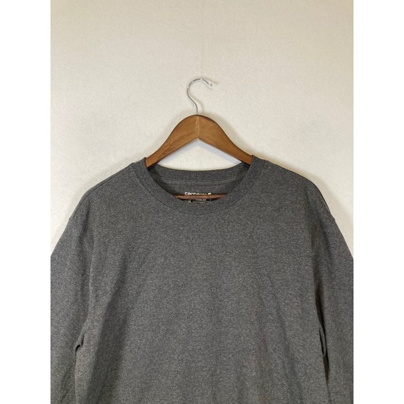 Workwear Carhartt Mens Medium Gray Long Sleeve Graphic Logo T-Shirt TK0231-M - Picture 5 of 10